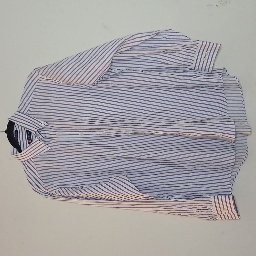 CHAPS Men's Classic Fit Twill Shirt Neck Size 17-17-1/2